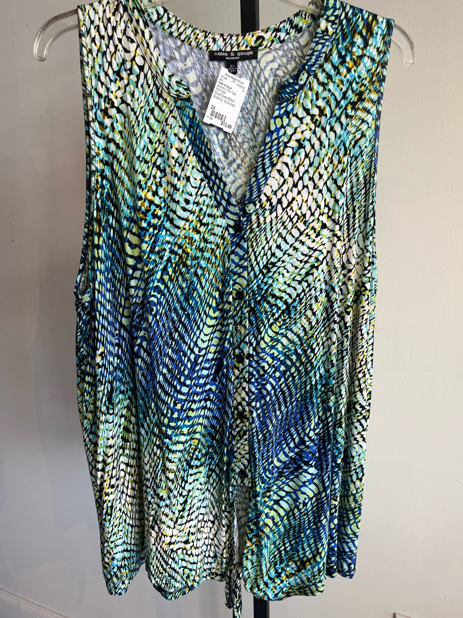 Cable & Gauge Plus Tops Size 2X Shirt