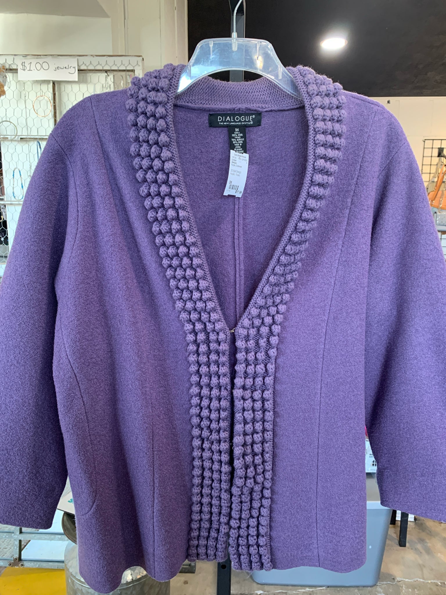 Size 3X Dialogue Cardigan