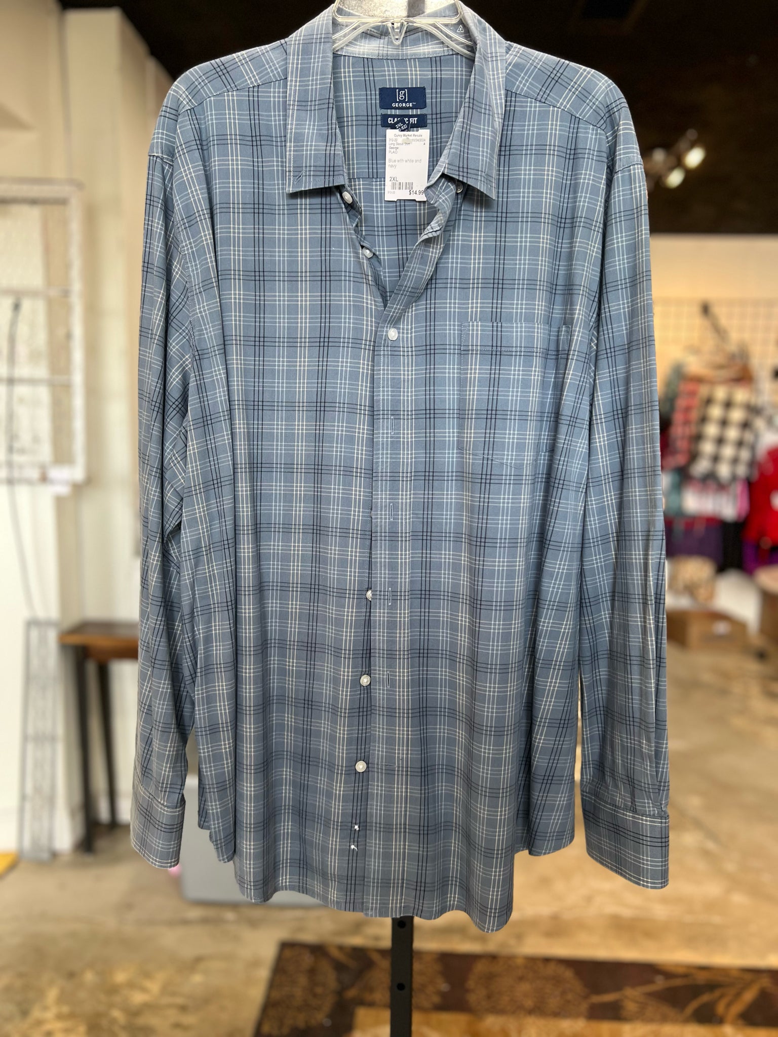 Size 2XL George Long Sleeve Shirt