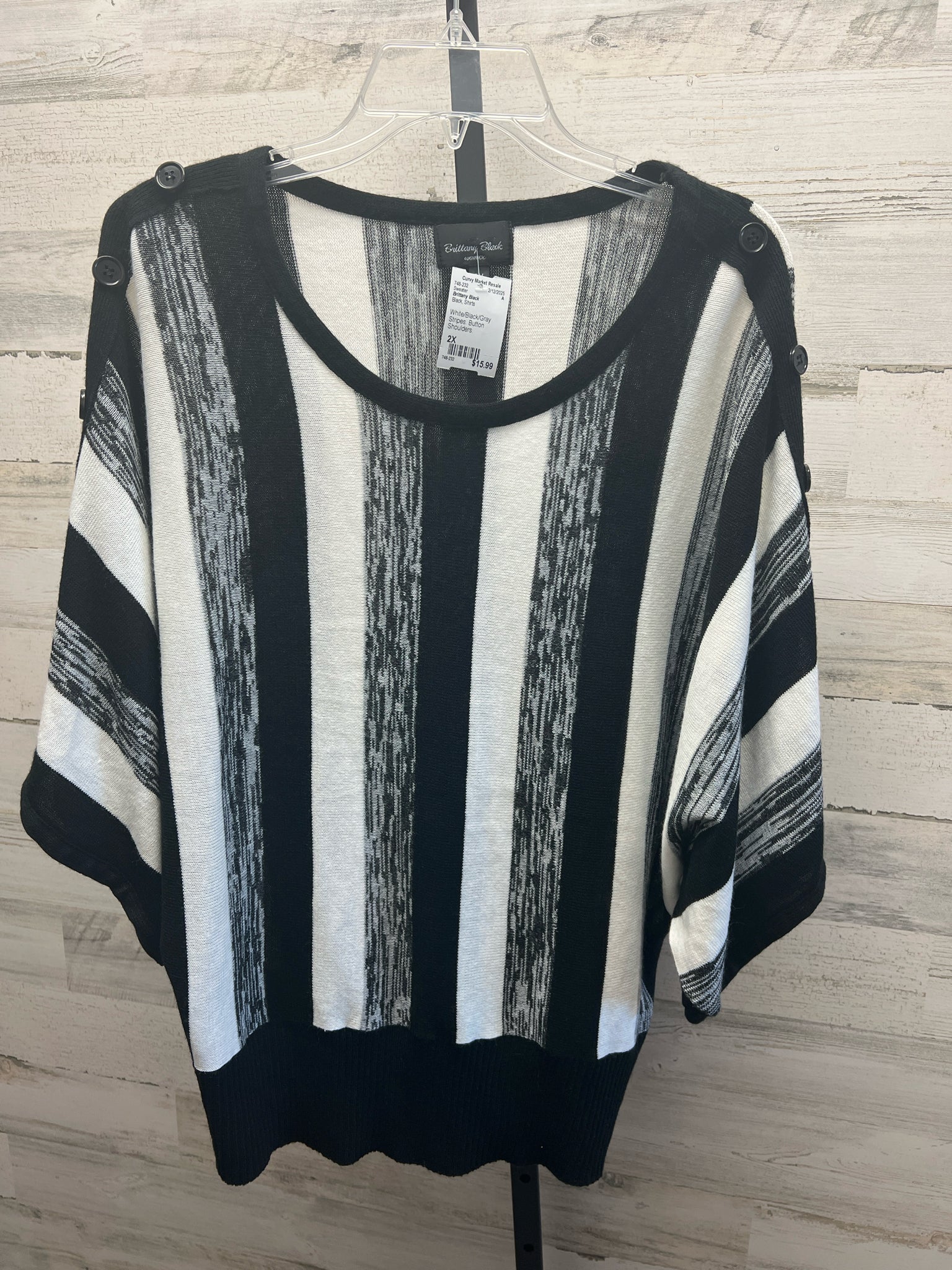 Size 2X Brittany Black Sweater